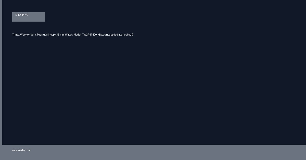 Timex Weekender x Peanuts Snoopy 38 mm Watch, Model: TW2R41400 (discount applied at checkout)