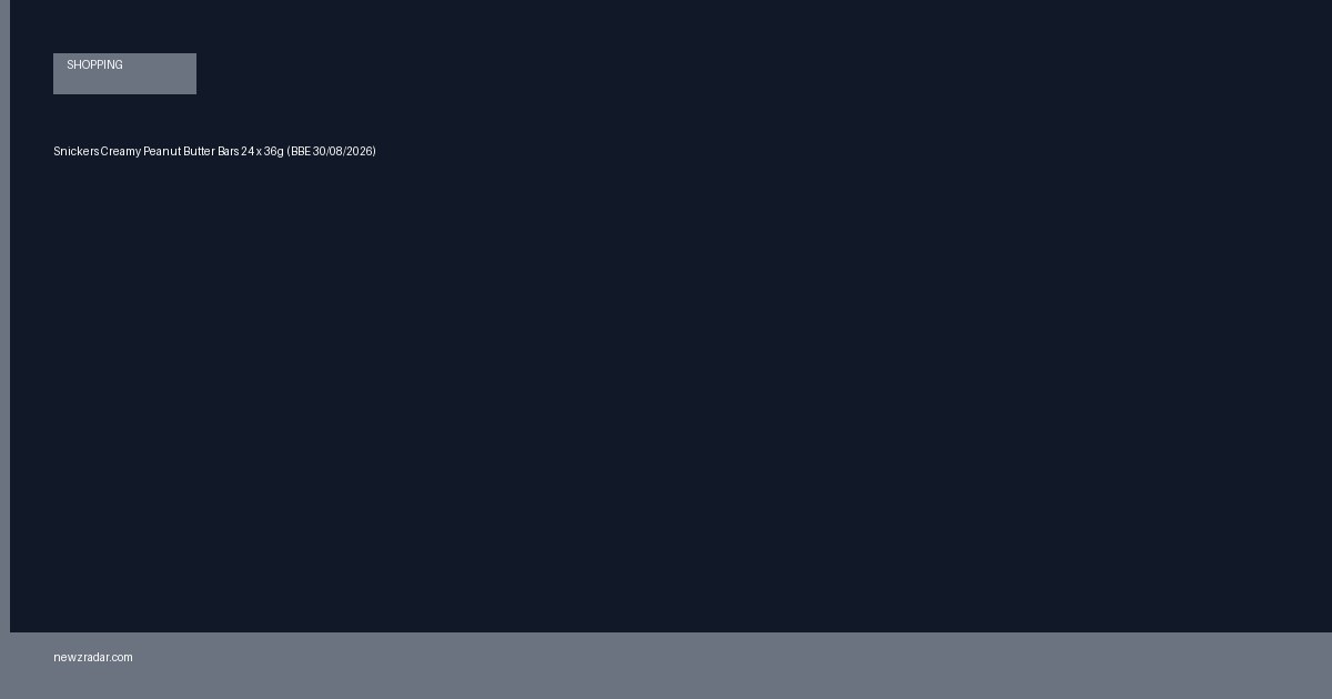 Snickers Creamy Peanut Butter Bars 24 x 36g (BBE 30/08/2026)